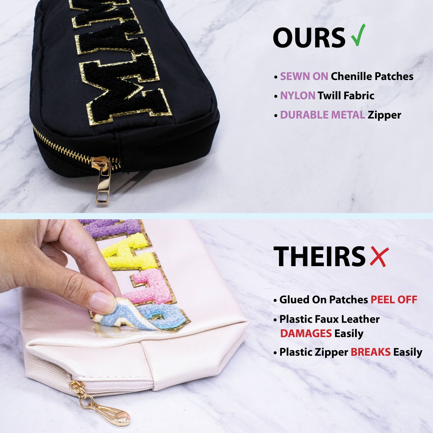 Letter Bag Travel Makeup Pouch - MAMA