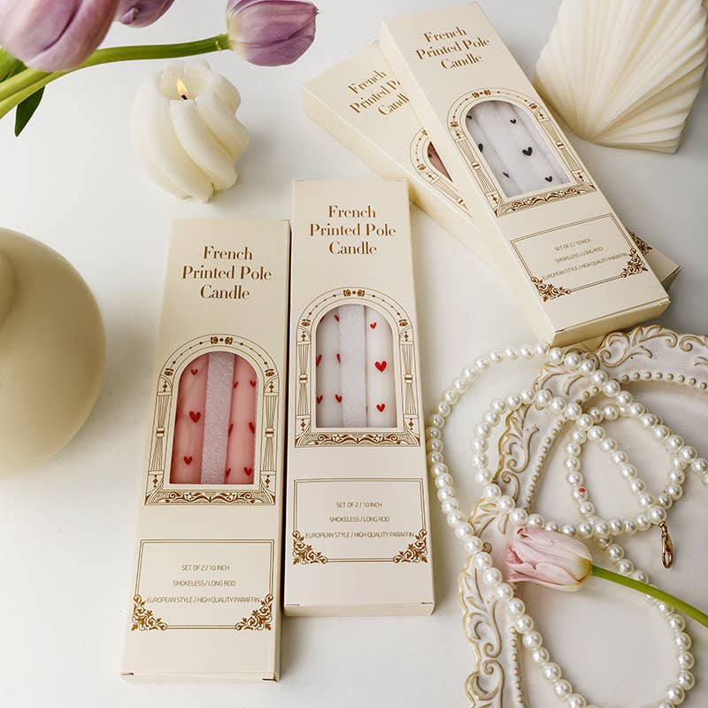 Valentine's Day Heart Taper Candle