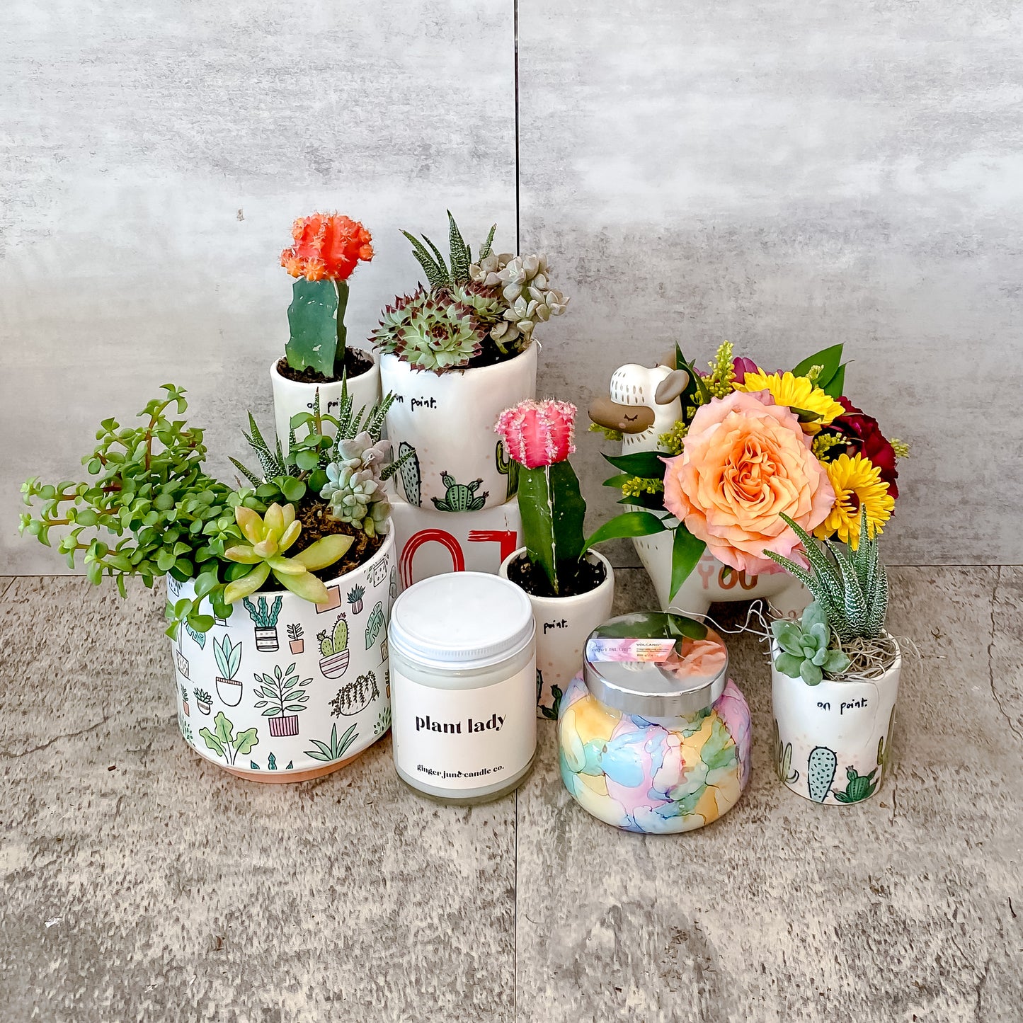 Blooming Cactus "On Point" Vessel