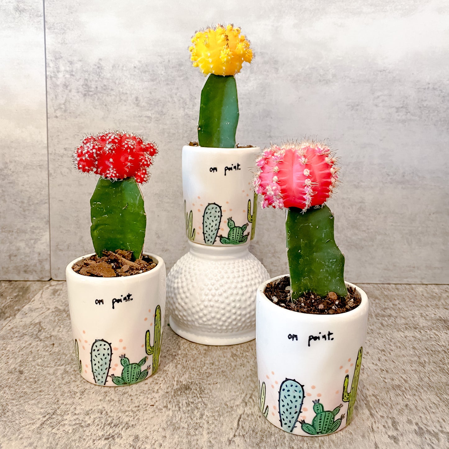 Blooming Cactus "On Point" Vessel