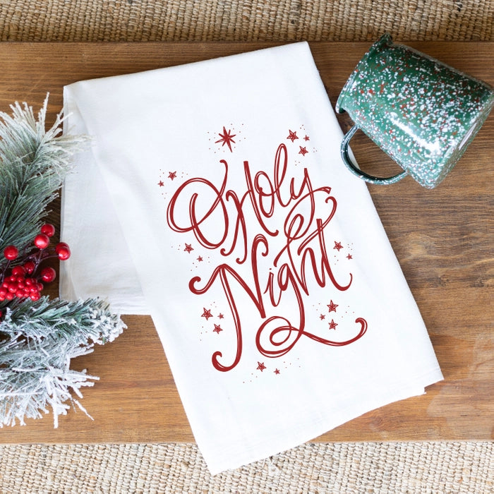 Oh Holy Night Tea Towel