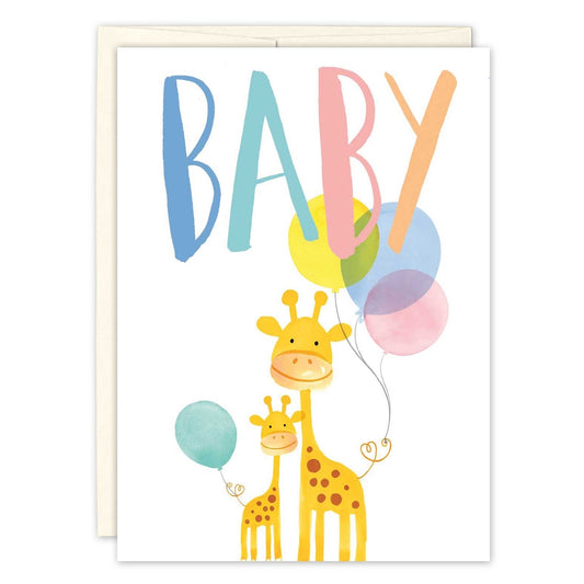 Mom Baby Giraffe Card