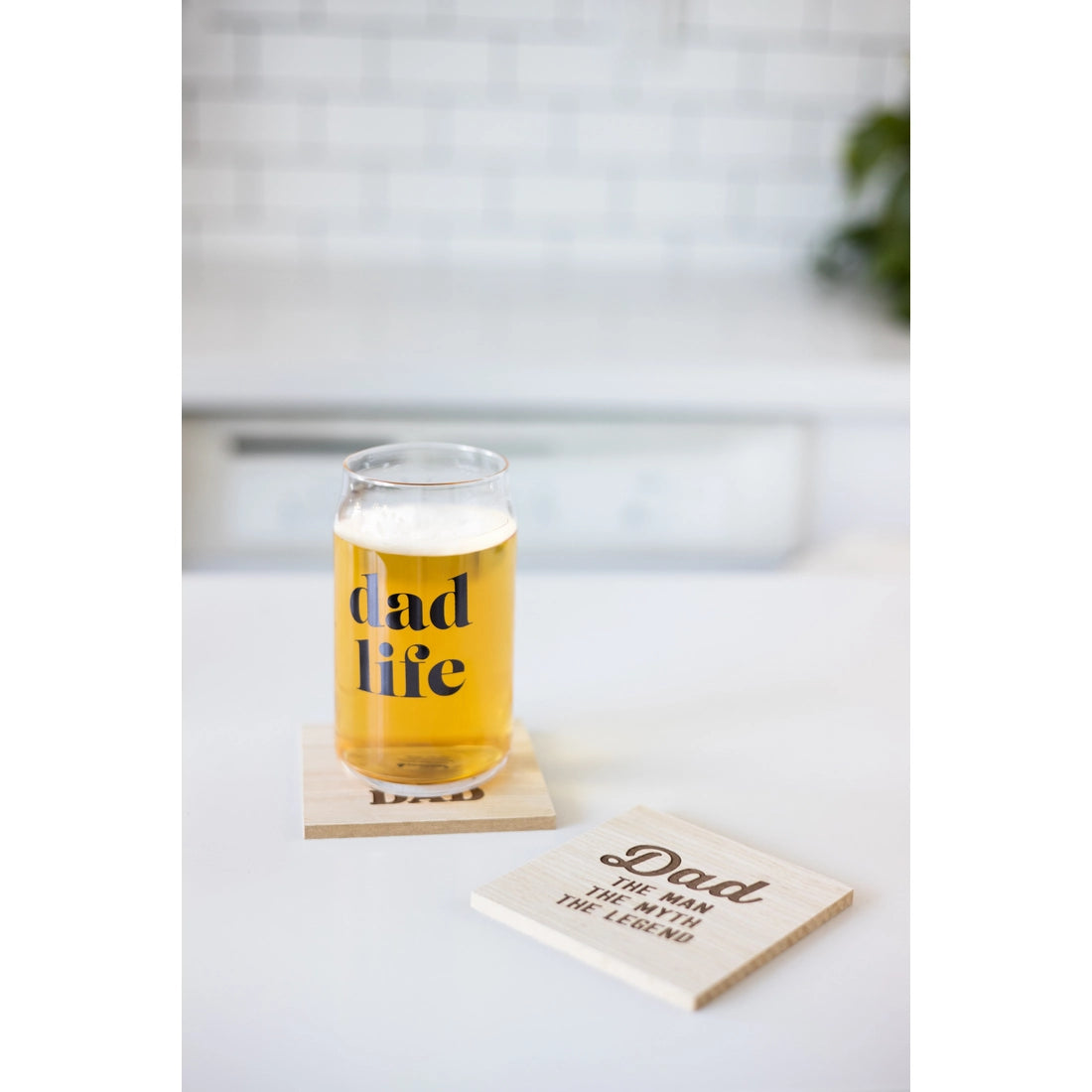 Wooden Dad Coasters, Set of 2