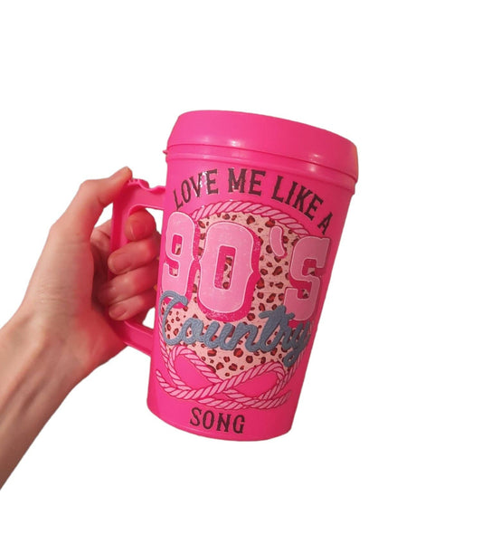 Love Me Like a 90's Country Song" Mega Mug