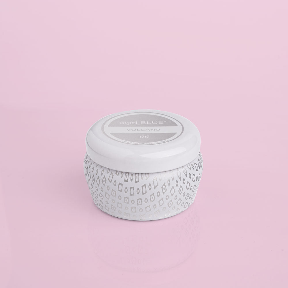 White Mini Tin - Volcano, 3 oz