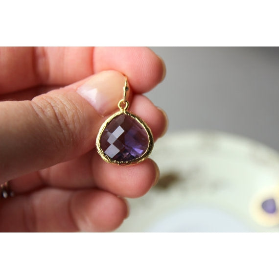 Large Tanzanite Earrings Gold Plated
