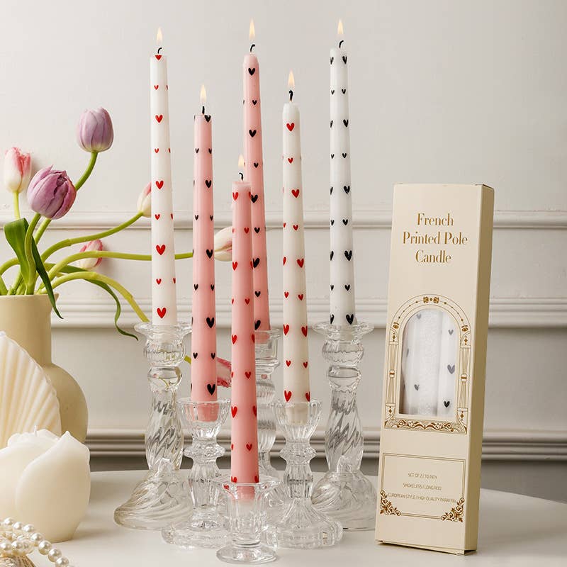 Valentine's Day Heart Taper Candle
