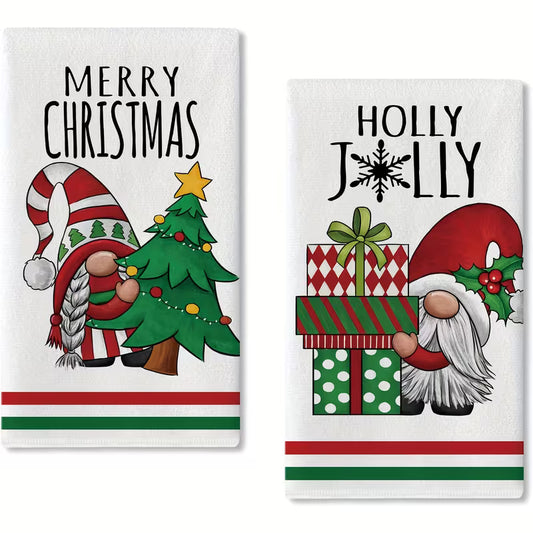 Gnome Christmas Tea Towels