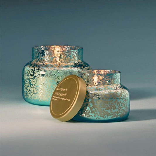 Aqua Opaline Jar - Volcano