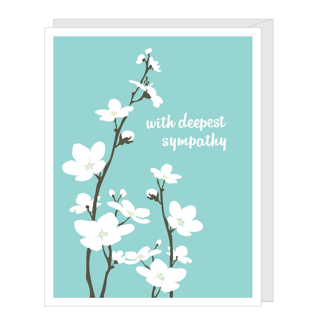 Sympathy Card - Apple Blossom