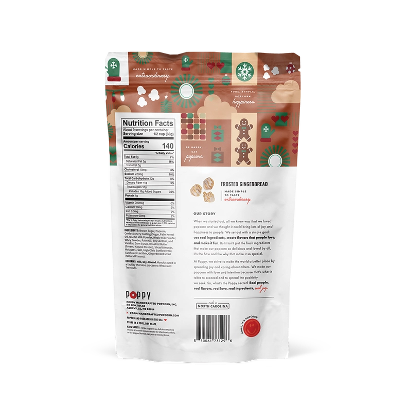 Frosted Gingerbread Popcorn