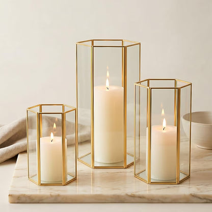 Gold Rimmed Lanter Set