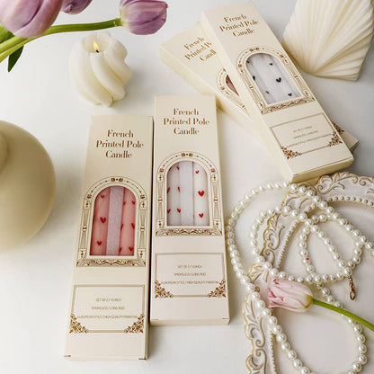 Valentine's Day Heart Taper Candle