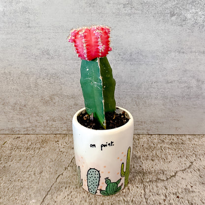 Blooming Cactus "On Point" Vessel