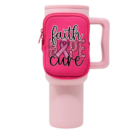 Breast Cancer Neoprene Tumbler Bag | Faith Hope Cure