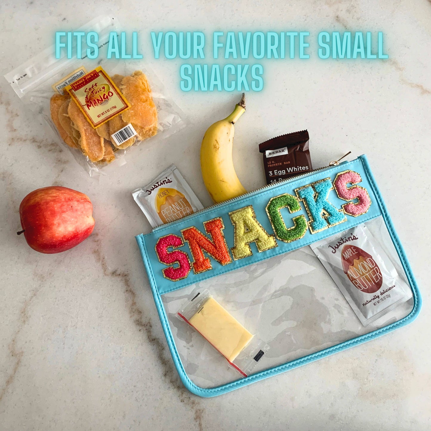 Letter Patch Pouch - SNACKS