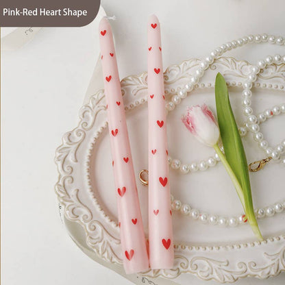 Valentine's Day Heart Taper Candle