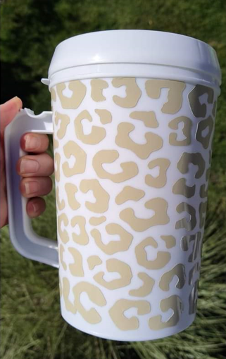 Sand Cheetah Wrap HIP SIPS Mega Mug 34oz