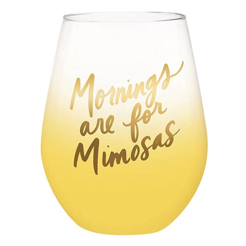 30oz Stemless Wine Glass - Mornings Mimosas