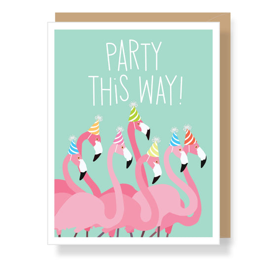 Flamingos Birthday Card