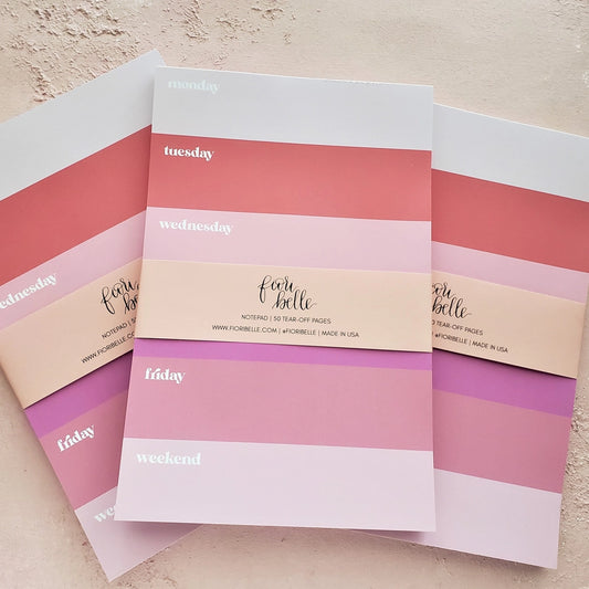Color Block Retro Weekly Planner Notepad