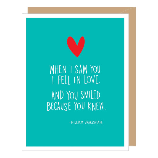 William Shakespeare Quote Love/Anniversary Card